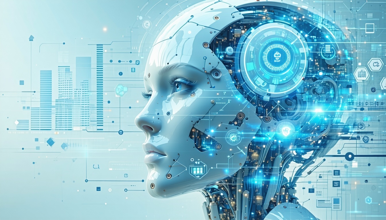 A dynamic illustration of AI technology seamlessly